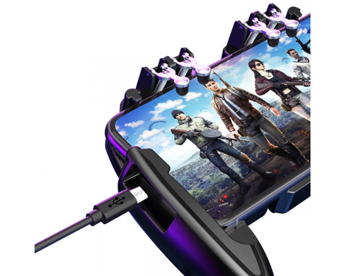 Бездротовий геймпад тригер для смартфонів Union PUBG Mobile M 11 з вентилятором та акумулятором на 800 mAh + напальчники Бездротовий геймпад тригер для смартфонів Union PUBG Mobile M 11 з вентилятором та акумулятором на 800 mAh + напальчники