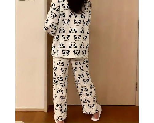 Жіноча піжама Lesko Panda XL White-Black Жіноча піжама Lesko Panda XL White-Black
