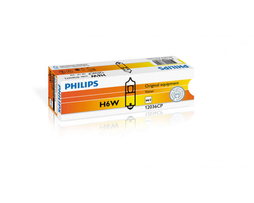 Автолампа ук. PHILIPS 12036 BLI2 H6W 12V 6W BAX9s 2 штуки на блістері Автолампа ук. PHILIPS 12036 BLI2 H6W 12V 6W BAX9s 2 штуки на блістері