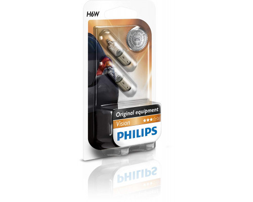 Автолампа ук. PHILIPS 12036 BLI2 H6W 12V 6W BAX9s 2 штуки на блістері Автолампа ук. PHILIPS 12036 BLI2 H6W 12V 6W BAX9s 2 штуки на блістері