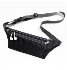 Сумка для бігу на пояс RunBag Водонепроникна 31х11 см Black (33535521)