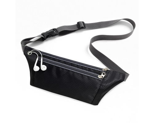 Сумка для бігу на пояс RunBag Водонепроникна 31х11 см Black (33535521)