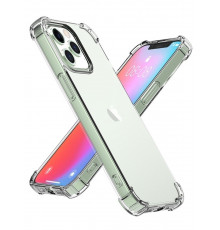 Силіконовий протиударний чохол панель + скло 9Н на Iphone 13 Pro Case із захистом камери прозорий (543443253455)