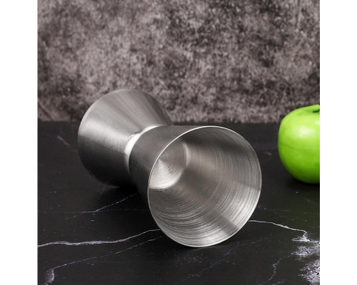 Джигер барний двосторонній BAR мірна склянка 20/40 мл Сріблястий (C051204)