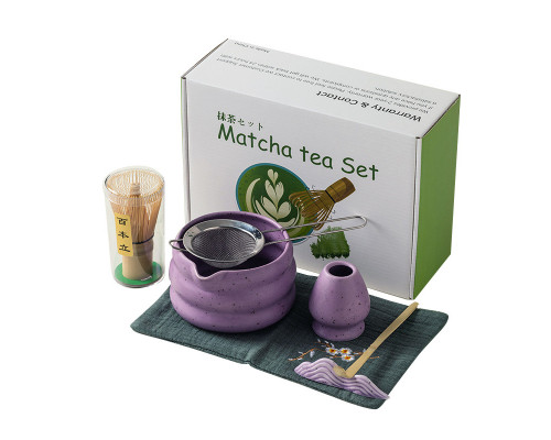 Набір для приготування чаю матчу No Brand Matcha SD5458 Purple 7 предметів 13273-85689