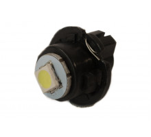 Світлодіодна лампа AllLight T 6,5 1 діод 12V B8,3d панель приладів іномарка 18*18мм WHITE