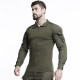 Сорочка мілітарі Lesko A655 XXL (38 р.) Темно-зелений (4256-12525)
