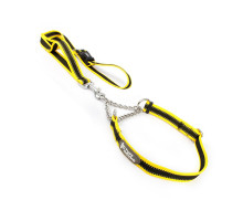 Нашийник зашморг для собак TUFF HOUND TC00105 Yellow Black M 40-60 см з повідцем (5699-16528)