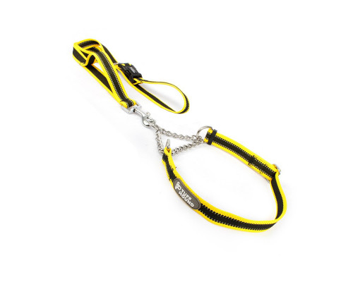 Нашийник зашморг для собак TUFF HOUND TC00105 Yellow Black M 40-60 см з повідцем (5699-16528) Нашийник зашморг для собак TUFF HOUND TC00105 Yellow Black M 40-60 см з повідцем (5699-16528)