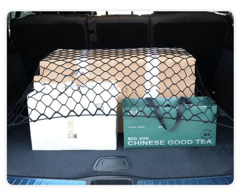 Сітка кишеня в багажник автомобіля Icar на гачках 110х60 см Чорний (С051252)