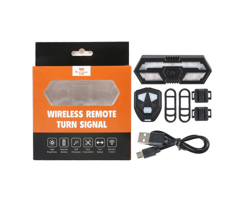 Задній ліхтар велосипедний West Biking YP0701314 Black 13351-85810