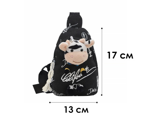 Дитяча сумка рюкзак Lesko A-407 Cow Чорний (12206-74487) Дитяча сумка рюкзак Lesko A-407 Cow Чорний (12206-74487)
