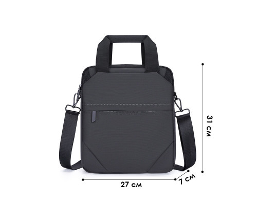 Сумка чоловіча No Brand 809 31х27х7 см Gray 13269-85746