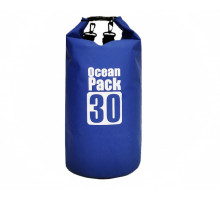 Водонепроникна сумка гермомішок рюкзак з шлейкою на плече Ocean Pack 30 л Blue (57885441)