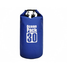 Водонепроникна сумка гермомішок рюкзак з шлейкою на плече Ocean Pack 30 л Blue (57885441)