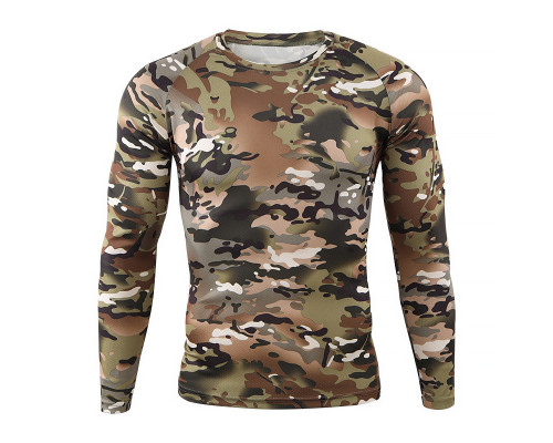 Тактичний лонгслів Lesko A659 3XL Camouflage CP Зелений (4254-75767) Тактичний лонгслів Lesko A659 3XL Camouflage CP Зелений (4254-75767)