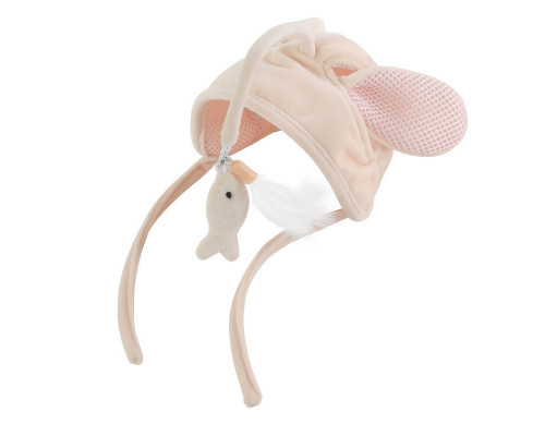 Шапочка-дражнилка Lesko DT-569 Pink Rabbit для котів Шапочка-дражнилка Lesko DT-569 Pink Rabbit для котів