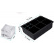 Форма для льоду силіконова Ice Кубики 6 комірок 16.7x11.5x5 см Чорний (С051350)