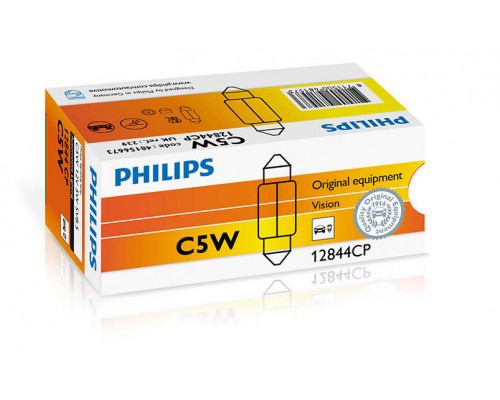 Автолампа ук. PHILIPS 12844CP C5WX35mm 12V 5W SV8,5 Автолампа ук. PHILIPS 12844CP C5WX35mm 12V 5W SV8,5