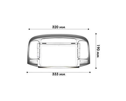 Перехідна рамка Lesko 9" для Hyundai Accent 2006-2012 (10132-43496) Перехідна рамка Lesko 9" для Hyundai Accent 2006-2012 (10132-43496)