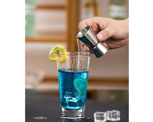 Набір джигерів барний BAR двосторонній мірний стакан 15/30 20/40 25/50 мл 3 шт Сріблястий (C051204-4)