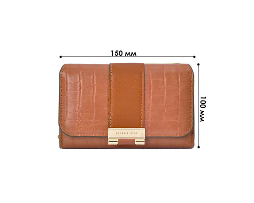 Жіночий гаманець Eastern STAR C319-3A 15х10 см Brown 13198-84703