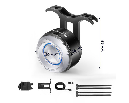 Ліхтар велосипедний задній West Biking YP0701437 Black 13359-85812