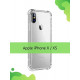 Силіконовий протиударний чохол панель + скло 9Н на Iphone Х/ХS прозорий Case (6356456465)
