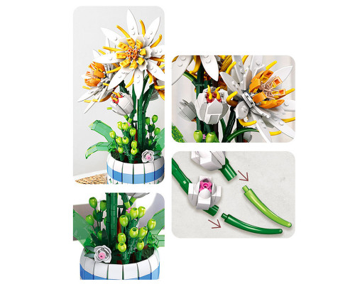 3D конструктор Jie Star 9033 Epiphyllum Bonsai 835 деталей 13216-84632