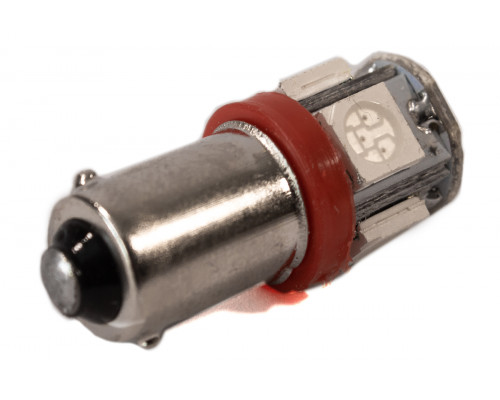 Світлодіодна лампа AllLight T 8.5 5 діодів 5050 BA9S 12V RED Світлодіодна лампа AllLight T 8.5 5 діодів 5050 BA9S 12V RED