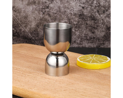 Джигер барний двосторонній ТМ мірна склянка 20/40 мл Сріблястий (С051371)