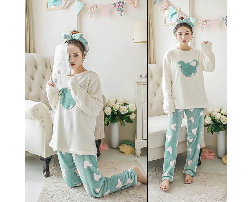 Жіноча піжама Lesko Mickey Mouse White + Blue M домашній костюм Жіноча піжама Lesko Mickey Mouse White + Blue M домашній костюм
