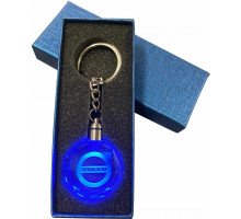 Брелок автомобільний на ключі з логотипом GF Volvo з підсвічуванням 11 см Прозорий (С051074)