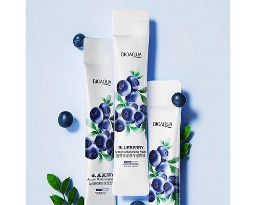 Маска для обличчя нічна в стиках Bioaqua Blueberry Arbutin Moisturizing Mask Маска для обличчя нічна в стиках Bioaqua Blueberry Arbutin Moisturizing Mask
