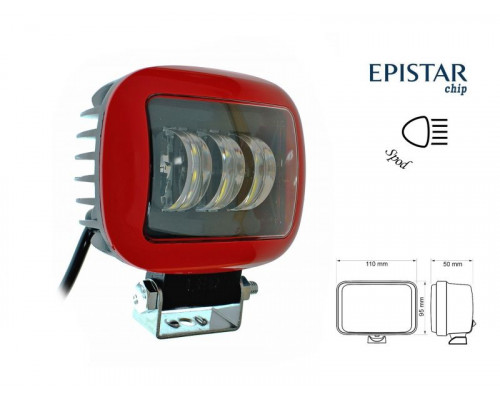 Світлодіодна фара AllLight 30W(A) 3chip spot 9-30V (RED) Світлодіодна фара AllLight 30W(A) 3chip spot 9-30V (RED)