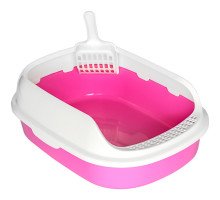 Туалет для кішок з лопаткою Taotaopets 226611 Pink 40х29х13.5 см