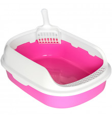Туалет для кішок з лопаткою Taotaopets 226611 Pink 40х29х13.5 см