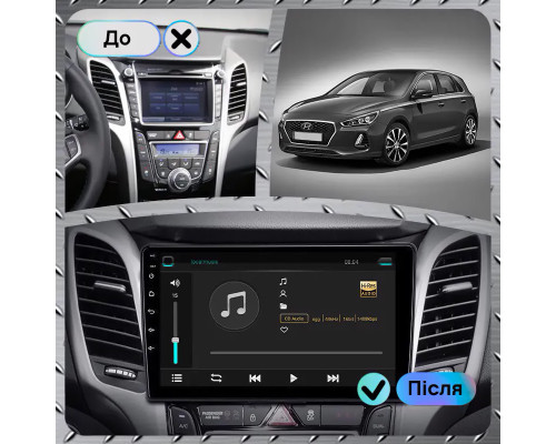 Штатна магнітола Lesko 9" Hyundai i30 III 2017-2018 4/64Gb CarPlay 4G Wi-Fi GPS Prime (7522-47714) Штатна магнітола Lesko 9" Hyundai i30 III 2017-2018 4/64Gb CarPlay 4G Wi-Fi GPS Prime (7522-47714)