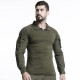 Сорочка мілітарі Lesko A655 XXL (38 р.) Темно-зелений (4256-12525)