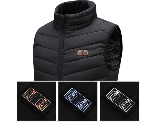 Жилетка з підігрівом Lesko M01-9S 2XL Black Жилетка з підігрівом Lesko M01-9S 2XL Black
