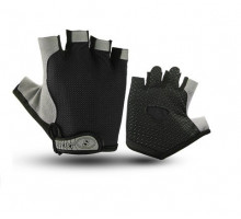 Велорукавички без пальців Rogtyo L Black (635376514)