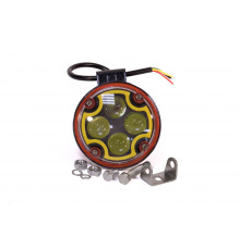 Світлодіодна фара AllLight 3WL-07R spot 9-30V + жовтий страбоскоп