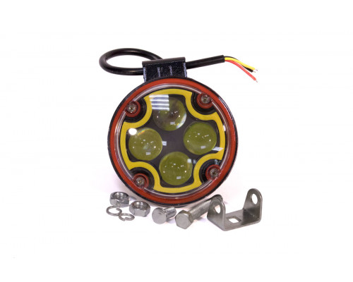Світлодіодна фара AllLight 3WL-07R spot 9-30V + жовтий страбоскоп Світлодіодна фара AllLight 3WL-07R spot 9-30V + жовтий страбоскоп