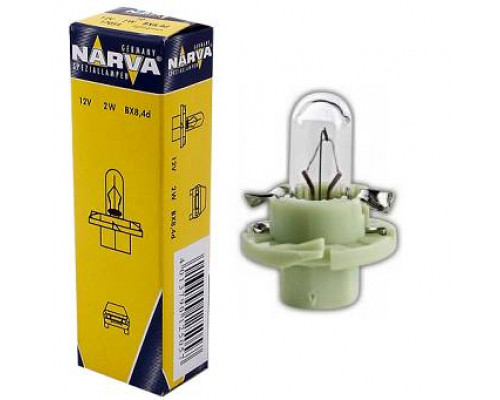 Автолампа ук. NARVA 17054 12V 2W BX8,4D LIGHT GREEN Автолампа ук. NARVA 17054 12V 2W BX8,4D LIGHT GREEN
