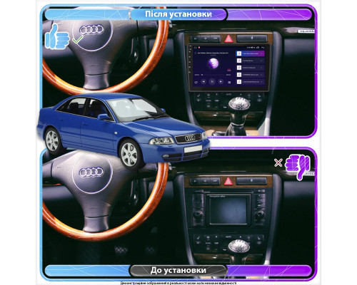 Штатна магнітола Lesko для Audi S4 I B5 1997-2001 IPS 9 2/32Gb CarPlay Prime охолодження Штатна магнітола Lesko для Audi S4 I B5 1997-2001 IPS 9 2/32Gb CarPlay Prime охолодження