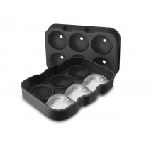 Форма для льоду силіконова Ice Куля 6 комірок 18,5x12,5x4,6 см Чорний (C051355)
