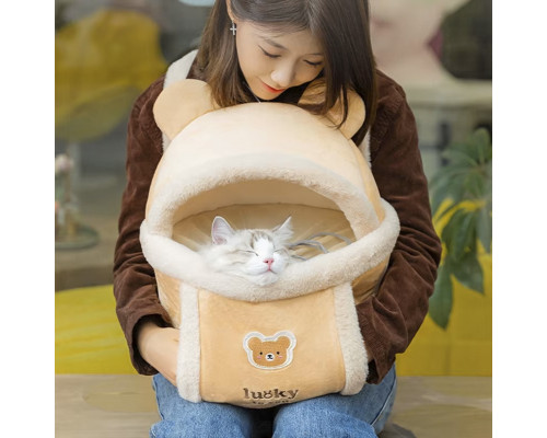 Рюкзак-перенесення Hippie dog 2308SXMJ2582HA12 25х23 см Yellow S Ведмедик 13137-84831