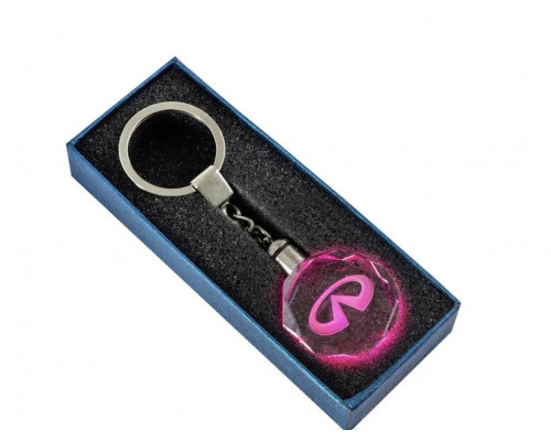 Брелок автомобільний на ключі GF Infiniti з підсвічуванням 11 см Прозорий (С051075)