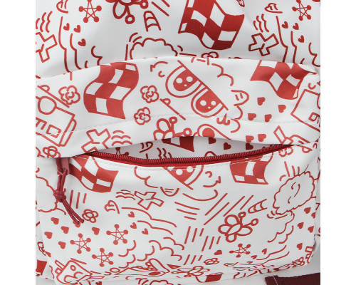 Рюкзак підлітковий No Brand 5154 31х13 см White-Red 13081-84483