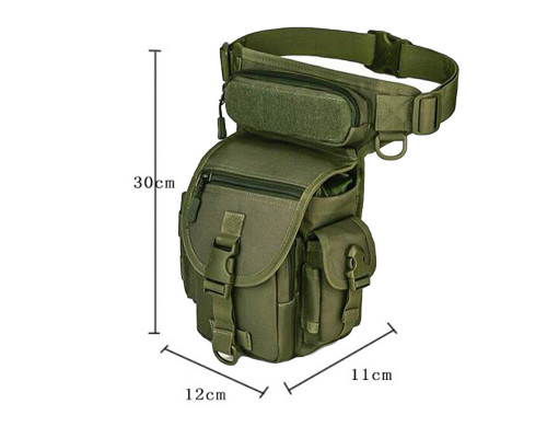 Сумка тактична на стегно Aokali Outdoor A90 30х22 см Green Сумка тактична на стегно Aokali Outdoor A90 30х22 см Green
